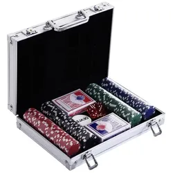 HOMCOM Pokerkoffer, bunt, Kunststoff/Aluminium
