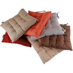 2er Stuhlkissen Stuhlauflage Sitzkissen Kissen Auflage Polster 40x40cm Braun