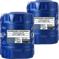 2x 20l Aussenborder Outboard Universal Öl Api Tc Nmma Tc-w2:
