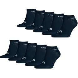 HEAD Herren Damen Unisex Sneaker Sport Socken Kurzsocken Baumwolle - 10er 15er 20er Multipack in 35-38 10er Pack