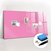 Tulup Magnettafel, Pink, Glas, 120x0.4x60 cm, Dekoration, Magnettafeln &