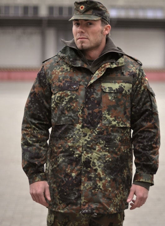 Mil-Tec BW Field, veste textile avec veste intérieure - Camo (Flecktarn) - 10 BW