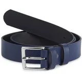 Ladeheid Kinder Gürtel Ledergürtel Mode Accessoire für Kinder Jungen Gürtel mit Schnalle 2,5 cm Breit K1D5 (Navyblau-2, 55 cm (Gesamtlänge 74 cm))