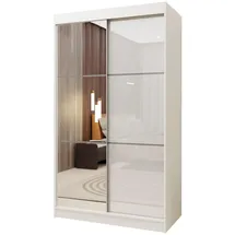 masseno Schwebetürenschrank VITALE 120 x 216 x 61 cm Weiß