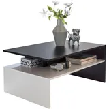 KADIMA DESIGN Wohnzimmertisch 90 x 43 x 60 cm mit Ablage Holz Schwarz / , | Gr.: onesize