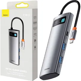 Baseus Metal Gleam Series 7-in-1 Multifunctional Type-C HUB + Black