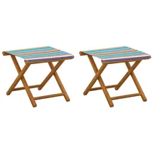 vidaXL Gartenliege 2 pcs Massives Eukalyptus Holz 2 x Mehrfarbig