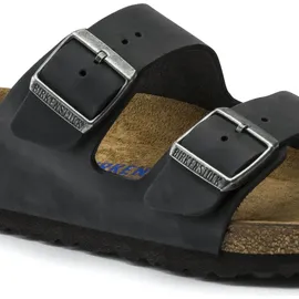 Birkenstock Arizona SFB Natural Leather, Oiled black Größe: 36