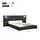 lanki international gmbh Polsterbett 180 x 200 cm Schwarz