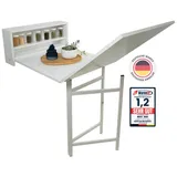 moblix Klapptisch MAGIX Wandtisch Wandklapptisch Küchentisch, Esszimmertisch, platzsparend & kompakt, (133/65/72cm) weiß