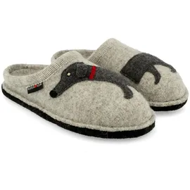 HAFLINGER Flair Dackel Pantoffeln grau 36