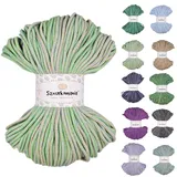 Sznurkomania, Geflochtene Baumwollkordel 3mm 100m, Farbmix, Colormix 3mm, Häkelkordel, Makramee Kordel, Makramee Garn, Premium Garn, Makramee Seil, (Pastel Mix)