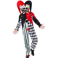 amscan 9917864 Herren Halloween Zwei-Gesichter Narr Clown Kostüm Multi, X-Large