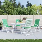 Gartenstuhlauflagen Für Hochlehner 4 Stk. Grün 120x50x3cm Stoff