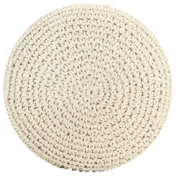 vidaXL Makramee Sitzpuff Handgefertigt 45 x 30 cm Baumwolle