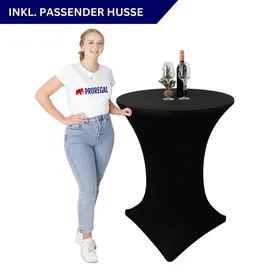 chefgastro Stehtisch klappbar rund 110 x 80 cm Schwarz