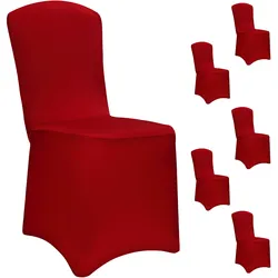 Stuhlhusse 6er-Set Bordeaux OEKO-TEX®