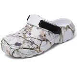 Herren Eva Clogs Pantoletten - Sommer Atmungsaktiv Gartenschuhe Gummischuhe rutschfest Strand Sandalen Leicht Freizeitschuhe Hausschuhe weiß EU47 - 47 EU
