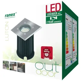 smartwares 01.586.20 Außeneinbauleuchte GU10 LED 3 W Silber