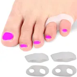 Nein 4 Silikon Zehenspreizer kleiner Zeh für Hallux Valgus Hammerzeh Fußschmerzen überlappende Zehen Relief Kleiner Zehen Druck und Hammerzeh Fußschmerzen