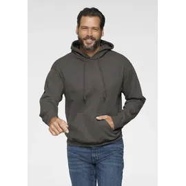 FRUIT OF THE LOOM FRUIT OF THE LOOM, Herren, Gr. S (40/42), grau (graphit), angeraute Sweatware, Obermaterial: 80% Baumwolle, 20% Polyester, unifarben, normal hüftbedeckend, Rundhals, Rippbündchen, Sweatshirts, mit Kängurutasche