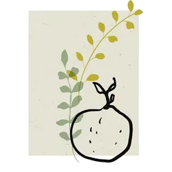 Bild KOMAR "Fruit du paradis", beige (farbe bild(er): beige), B:40cm H:50cm, Papier, Holz, Bilder, Wandbild zur Dekoration - ohne Rahmen