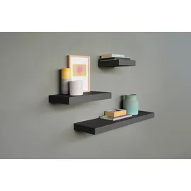 DOLLE Wandregal 115 x 25 x 5 cm Schwarz