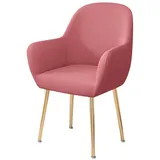 Coonoor Stuhlhusse Stretch Stuhlbezug Sesselbezug Schwingstühle mit Armlehnen, für Bürostühle Esszimmerstühle Schminktisch Stuhl Küchenstühle rosa