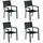 Relaxdays Gartenstuhl 4er Set 90 x 0 x 0 cm schwarz