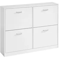 VASAGLE Schuhschrank 24 x 105,5 x 82,7 cm höhenverstellbar / weiß