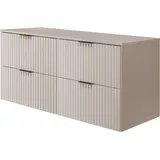 Rodan | Waschbeckunterschrank - 120cm | Beige matt - Kaschmir-Töne | B/H/T 120/57/46cm | Beige Tischplatte, Badmöbel, Waschbecken Unterschränk - Beige
