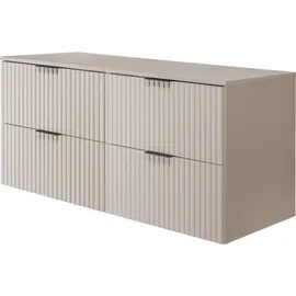 Rodan | Waschbeckunterschrank - 120cm | Beige matt - Kaschmir-Töne | B/H/T 120/57/46cm | Beige Tischplatte, Badmöbel, Waschbecken Unterschränk - Beige