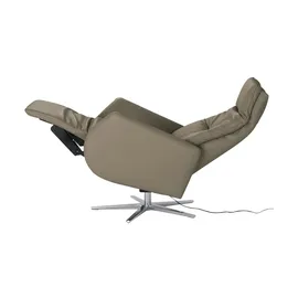 Max Schelling Sessel Elmira Leder 81 x 120 x 92 cm Braun elektrisch, drehbar