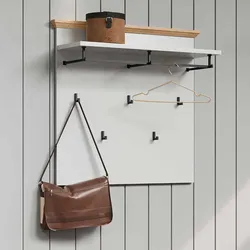 Wandgarderobe Landhaus Stil in Lichtgrau Wildeichefarben