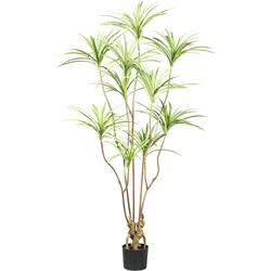 Kunstpflanze CREATIV GREEN "Dracaena", grün (grün, grau), H:180cm, Kunstpflanzen, mit 10 Stämmen