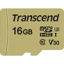 Transcend microSDHC 16GB Class 10 500S UHS-I + SD-Adapter