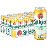 Lübzer Naturradler Zitrone, Radler Dose (24 x 0,5 L), Dosenbier Biermischgetränk - Alster - Bier