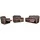 vente-unique Ledergarnitur Relax 3+2+1 - Braun - EVASION