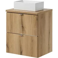 [en.casa] En.Casa, Waschbeckenunterschrank, Waschtisch Skelbolu 50x71x40 cm Eicheoptik