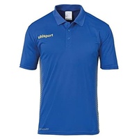 Uhlsport Herren Score Polo Shirt Poloshirt, azurblau/limonengelb, XXXL