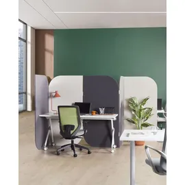 Beliani Büro-Raumteiler SHADY 400 x 160 cm Grau