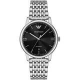 Nur Zeit Emporio Armani Versilbert/Stahl   Kollektion Minimalist - mann