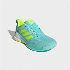 adidas Damen Novaflight 2 Indoor Shoes, Flash Aqua/Lucid Lemon/FTWR White, 40 2/3 EU - 40 2/3 EU