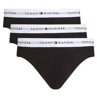 Tommy Hilfiger 3P Signature Cotton Logo Brief Schwarz/Weiß Baumwolle Large Herren
