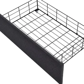 XDOVET Polsterbett 90 x 200 cm Grau/Schwarz