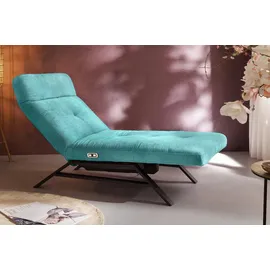 KAWOLA Relaxliege AMERIVA Velvet 80 x 110 x 158 cm Smaragd mit Kissen und Kopfteil