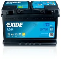 Autobatterie EXIDE AGM 12V 72Ah 760A L3 B13 ersetzt 45Ah 60Ah 65Ah 70Ah