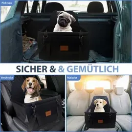 petsation Hundeautositz Wasserdichter & Atmungsaktiver  Schwarz Standard