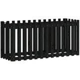 vidaXL Hochbeet Latten-Design 150 x 50 x 70 cm Schwarz