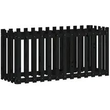 vidaXL Hochbeet Latten-Design 150 x 50 x 70 cm Schwarz